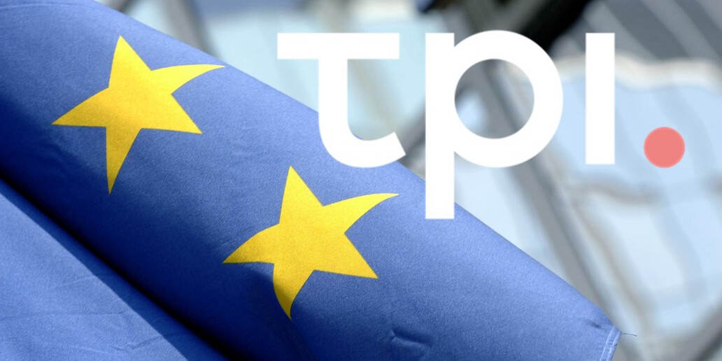 EU flag with TPI logo
